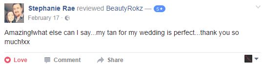 wedding tan review