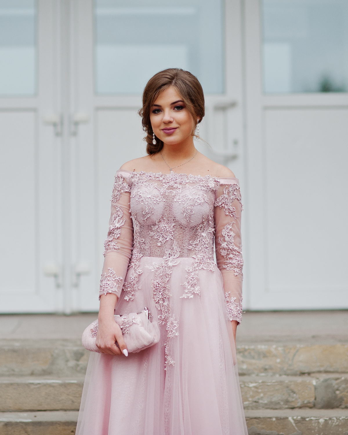 Girl in a prom dress with a natural spray tan, Ayrshire | BeautyRokz
