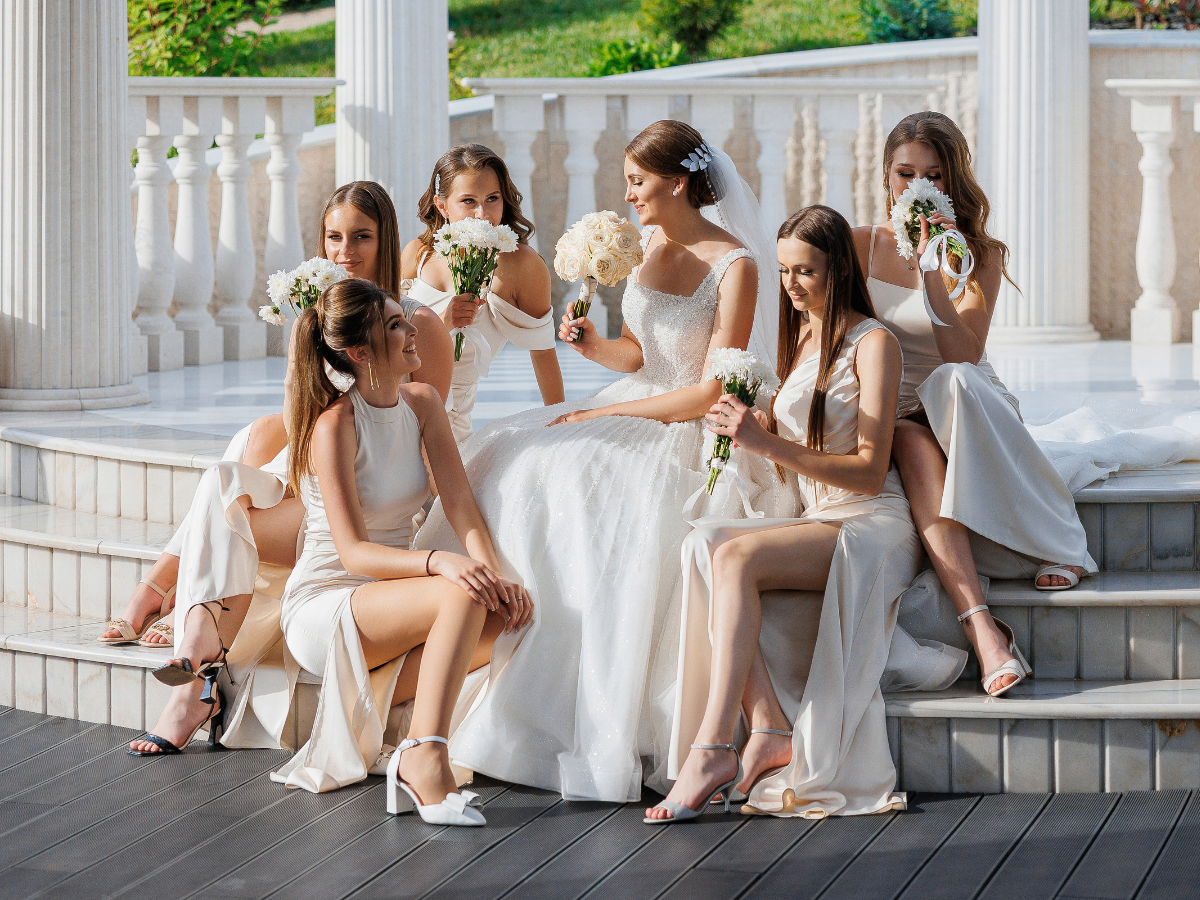 Bridesmaids with a coordinated natural glow ahead of the wedding, Ayrshire | BeautyRokz